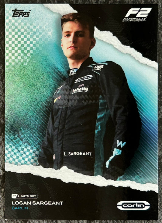 2022 Topps F1 Lights Out - LOGAN SARGEANT (CARLIN) Base F2