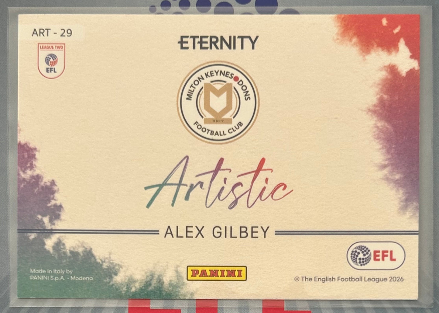 Panini EFL Eternity 2025-26 - ALEX GILBEY (MILTON KEYNES DONS) Artistic ART-29