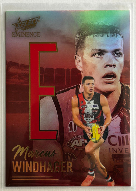 2025 AFL Select Eminence - MARCUS WINDHAGER (ST KILDA) Nameplate Gold 'E' /115 NG615