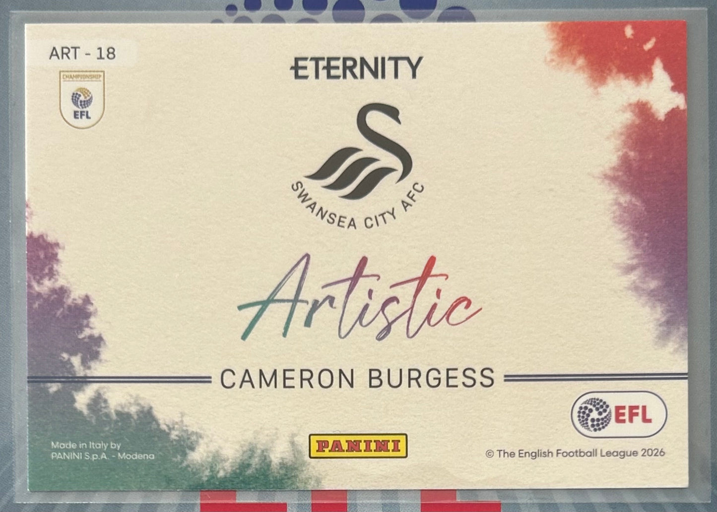 Panini EFL Eternity 2025-26 - CAMERON BURGESS (SWANSEA CITY) Artistic ART-18