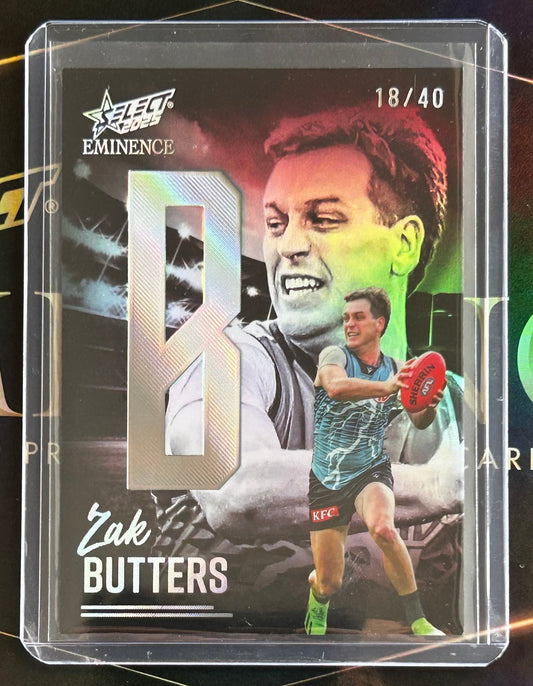 2025 AFL Select Eminence - ZAK BUTTERS (PORT ADELAIDE) Nameplate Platinum /40 NB211