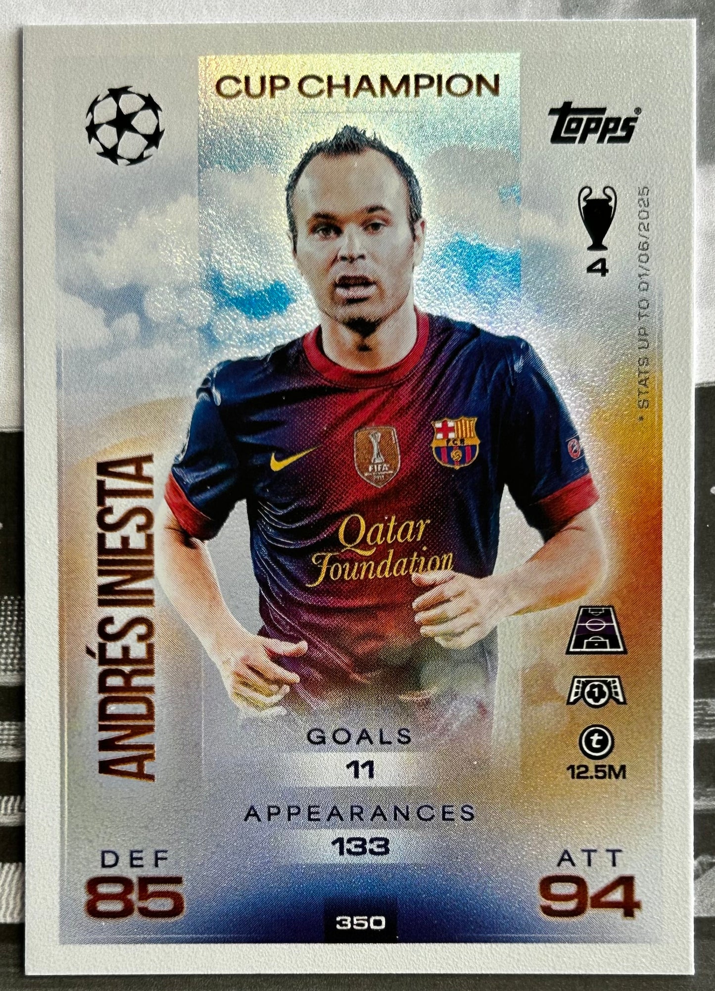 2025-26 Topps UCC Match Attax - CUP CHAMPIONS Rainbow Foil (#343-#360) 1:3 packs