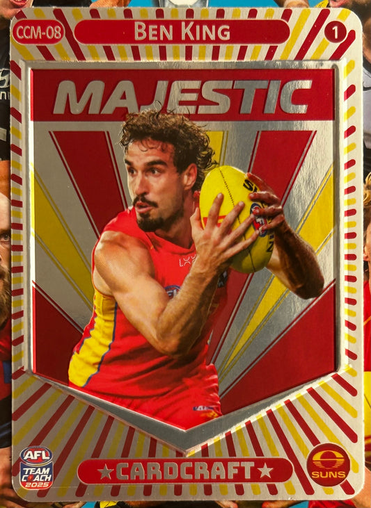 AFL Teamcoach 2025 - BEN KING (GOLD COAST SUNS) Card Craft Majestic CCM-08 #1 1:6 packs