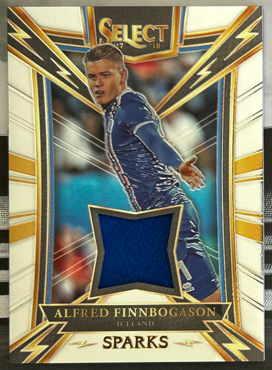 2017-18 Panini Select Soccer - ALFRED FINNBOGASON (ICELAND) Sparks Player-Worn Patch SP-AF