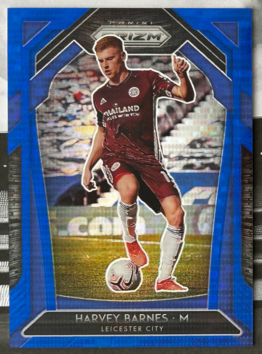 2020-21 Panini Prizm Premier League Soccer - HARVEY BARNES (LEICESTER CITY) Breakaway Blue Parallel #130 /195