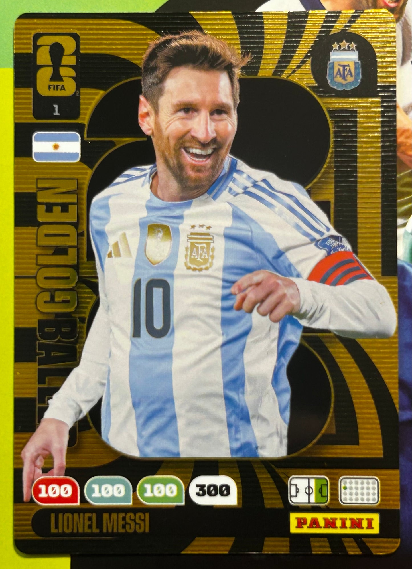 Panini FIFA World Cup 2026 Adrenalyn XL - LIONEL MESSI (ARGENTINA) Golden Baller #1