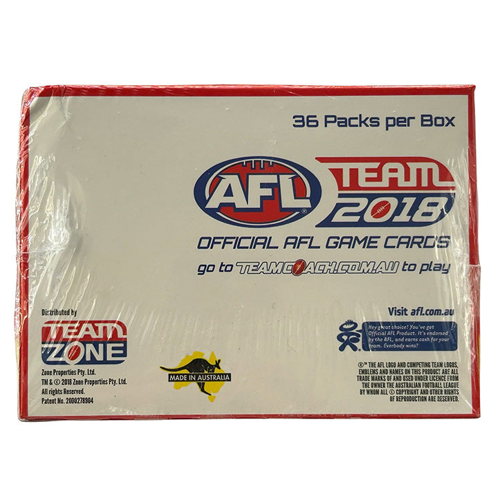 AFL Teamcoach 2018 Trading Card Collection - Box of 36 Packets