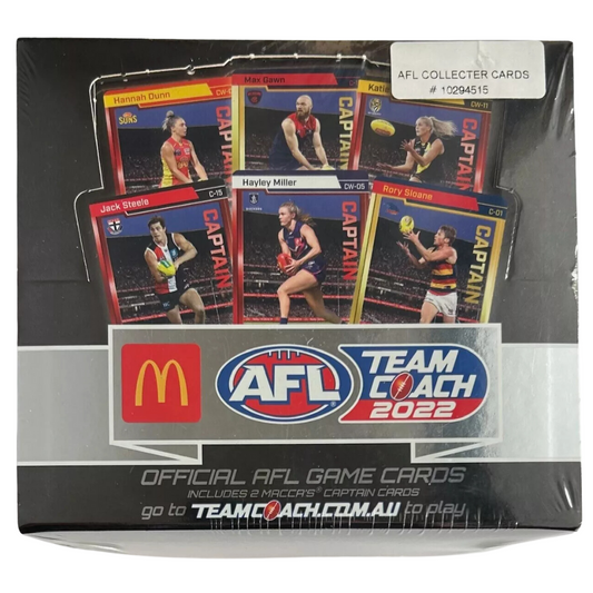 AFL Teamcoach 2022 Trading Card Collection - Maccas Captains Box of 50 Packets