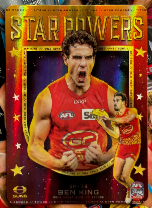 AFL Teamcoach 2025 - BEN KING (GOLD COAST SUNS) Team Star Powers SP-38 1:36 packs