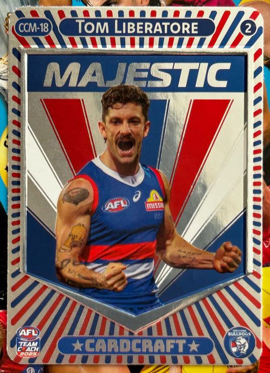 AFL Teamcoach 2025 - TOM LIBERATORE (WESTERN BULLDOGS) Card Craft Majestic CCM-18 #2 1:6 packs