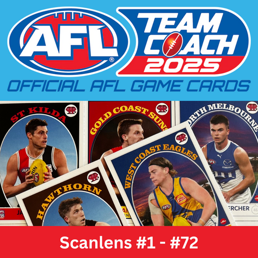 AFL Teamcoach 2025 - SCANLENS Die-cut Retro Insert Cards (#1 - #72)