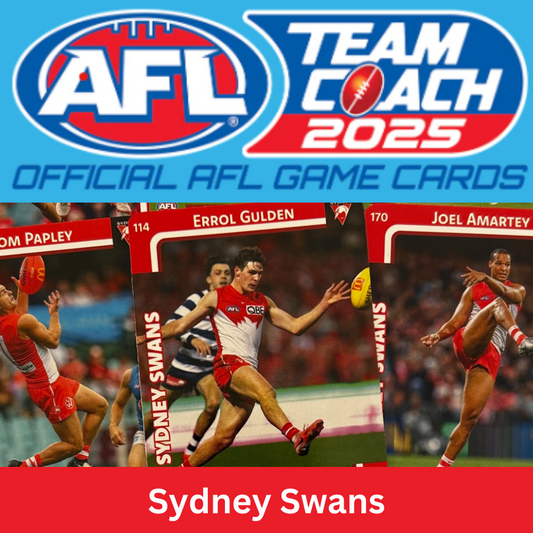 AFL Teamcoach 2025 - SYDNEY SWANS Common Cards (#49 - #196) BUY 4 GET 2 FREE