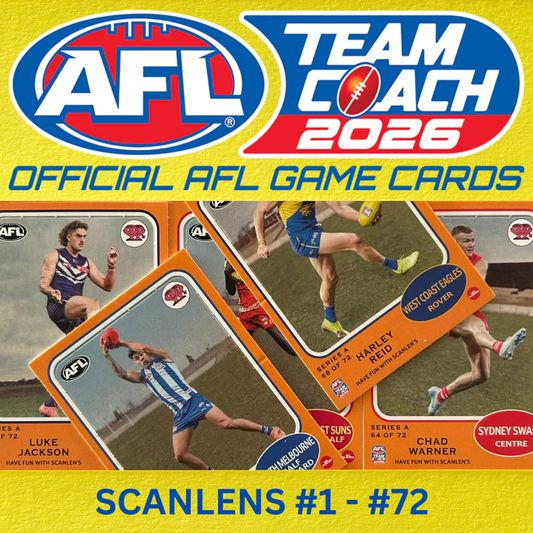 AFL Teamcoach 2026 - SCANLENS DIE-CUT Insert Cards (#1 to #72)