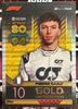 Topps F1 Turbo Attax 2022 - PIERRE GASLY (SCUDERIA ALPHATAURI) Gold Limited Edition LE7G