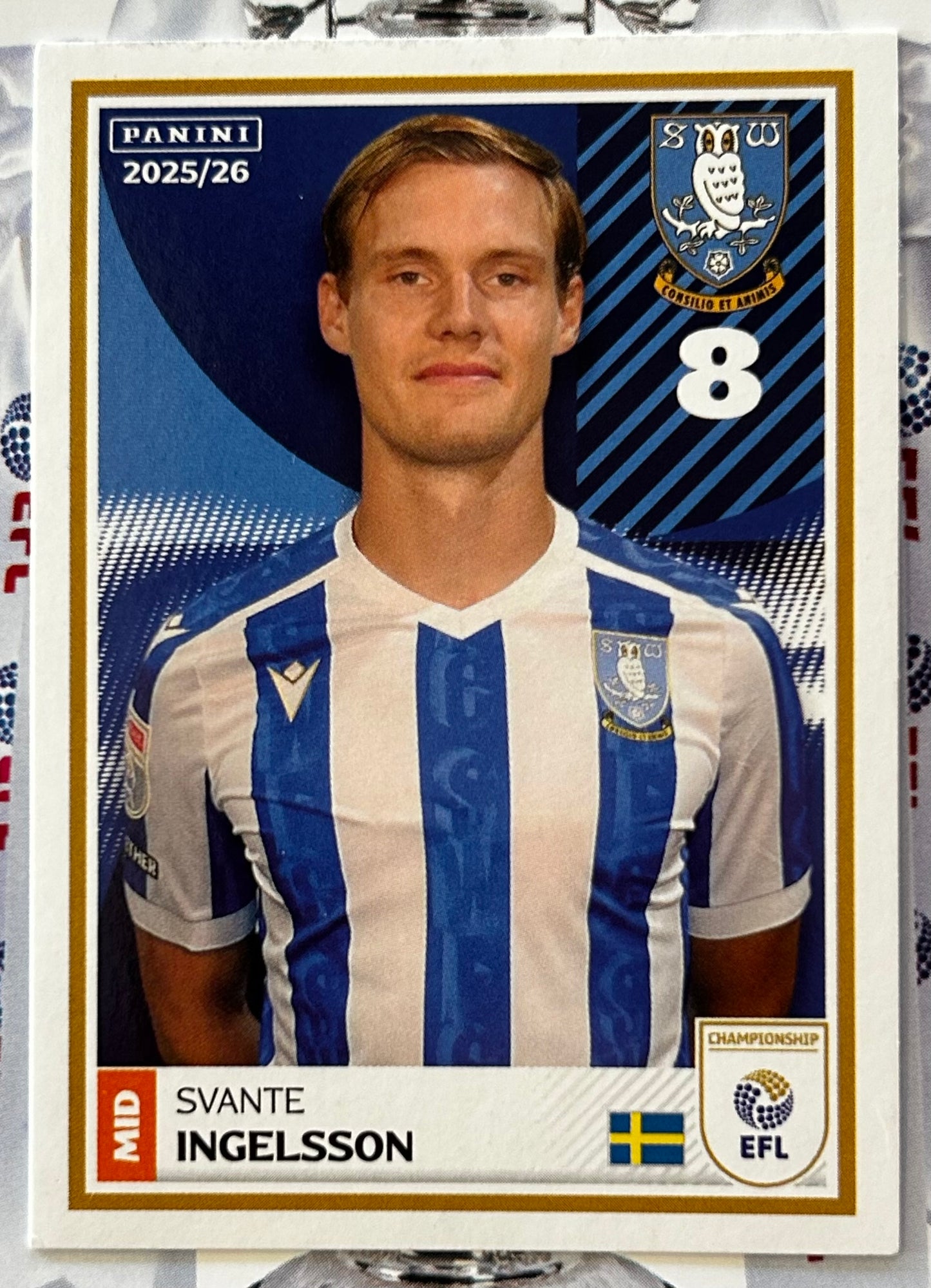 Panini EFL 2025-26 Sticker Collection - Single SHEFFIELD WEDNESDAY Stickers (#347 - #364)