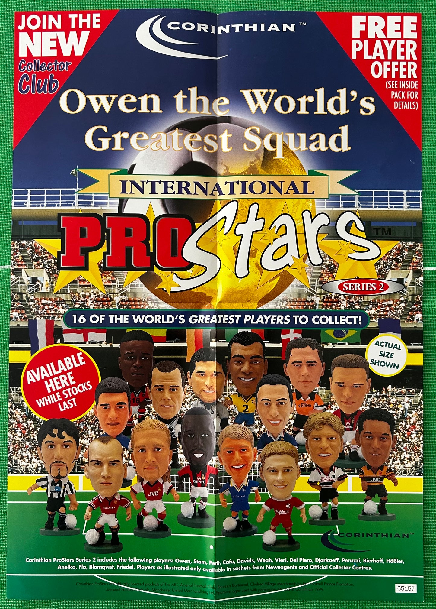 Corinthian ProStars Series 2 OWEN THE WORLD'S GREATEST SQUAD A3 Poster