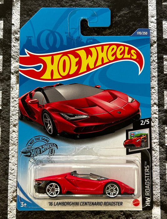 Mattel Hot Wheels Diecast Basic 1:64 - '16 Lamborghini Centenario Roadster HW Roadsters