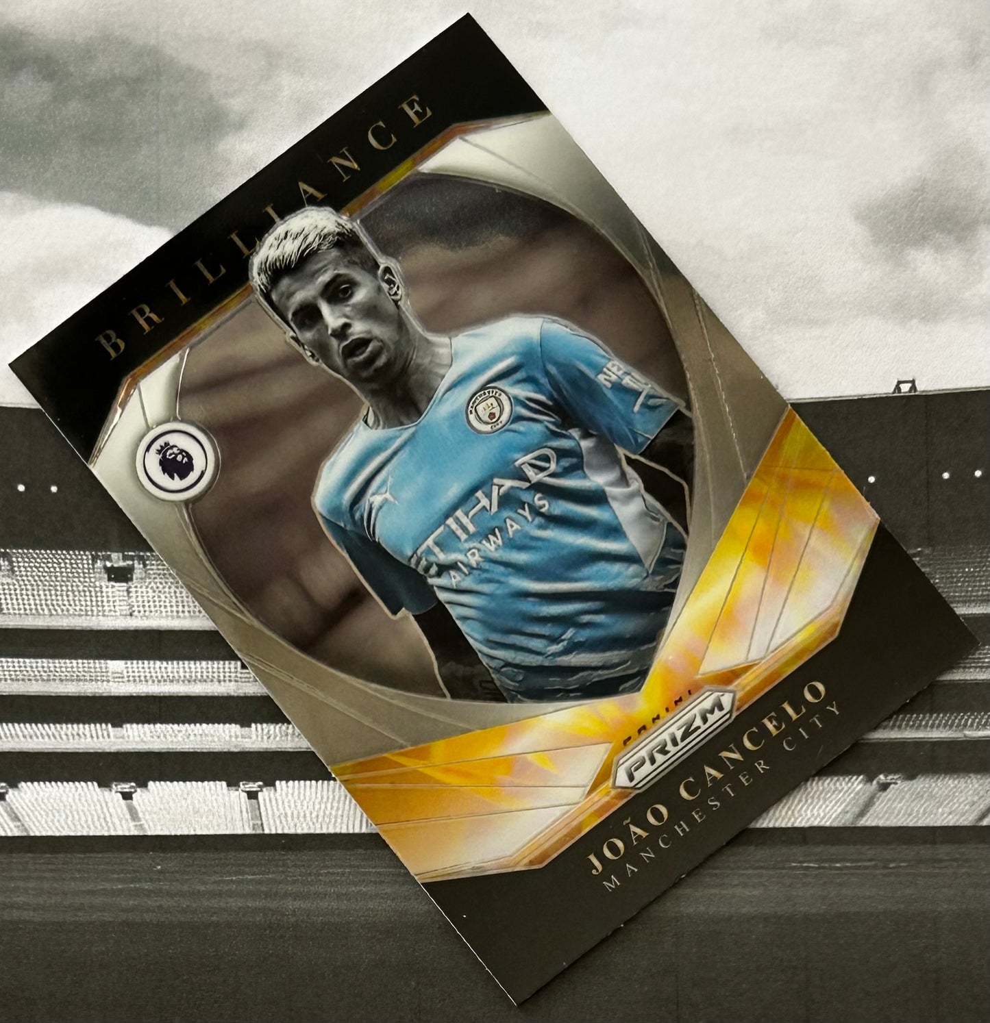 2021-22 Panini Prizm Premier League Soccer - JOAO CANCELO (MANCHESTER CITY) Brilliance #7
