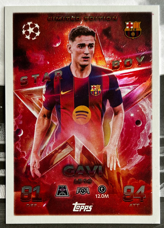 2025-26 Topps UCC Match Attax - GAVI (FC BARCELONA) Star Boy Limited Edition LE14