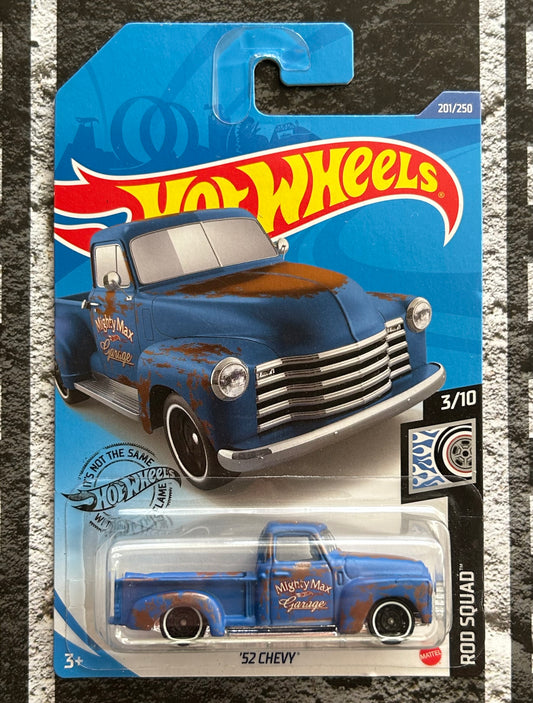 Mattel Hot Wheels Diecast Basic 1:64 - Blue '52 Chevy Rod Squad