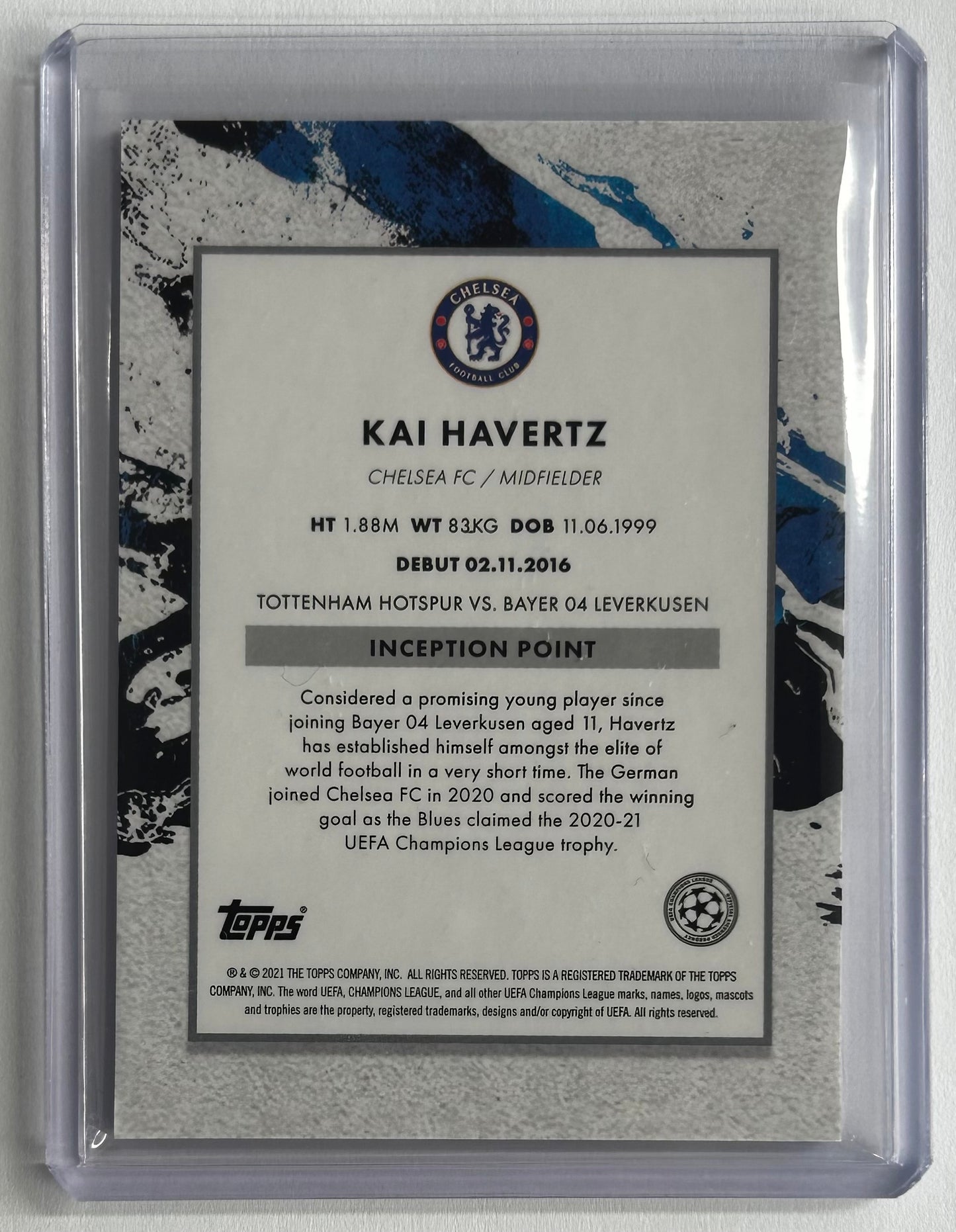 2020-21 Topps Inception UCL - KAI HAVERTZ (CHELSEA) Star Quality