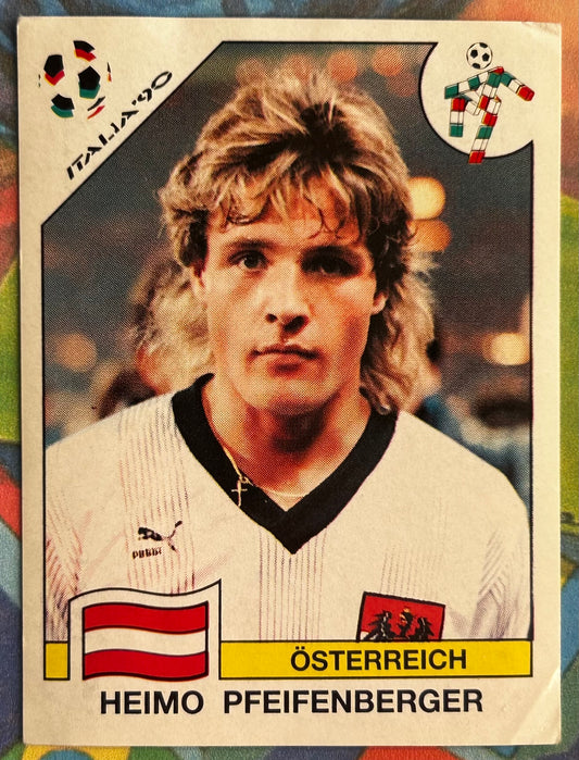 Panini FIFA World Cup Italia 90 Sticker - HEIMO PFEIFENBERGER (AUSTRIA) #75