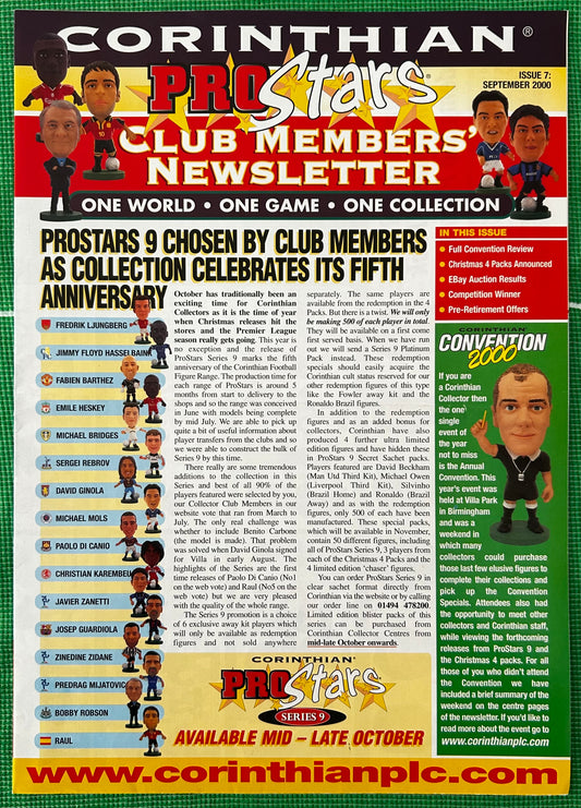 Corinthian ProStars Club Members Newsletter - Issue 7 September 2000