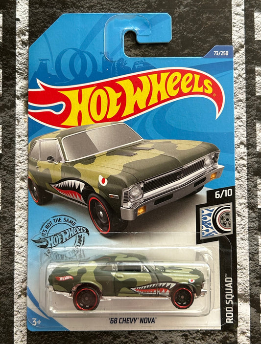 Mattel Hot Wheels Diecast Basic 1:64 - '68 Chevy Nova Rod Squad