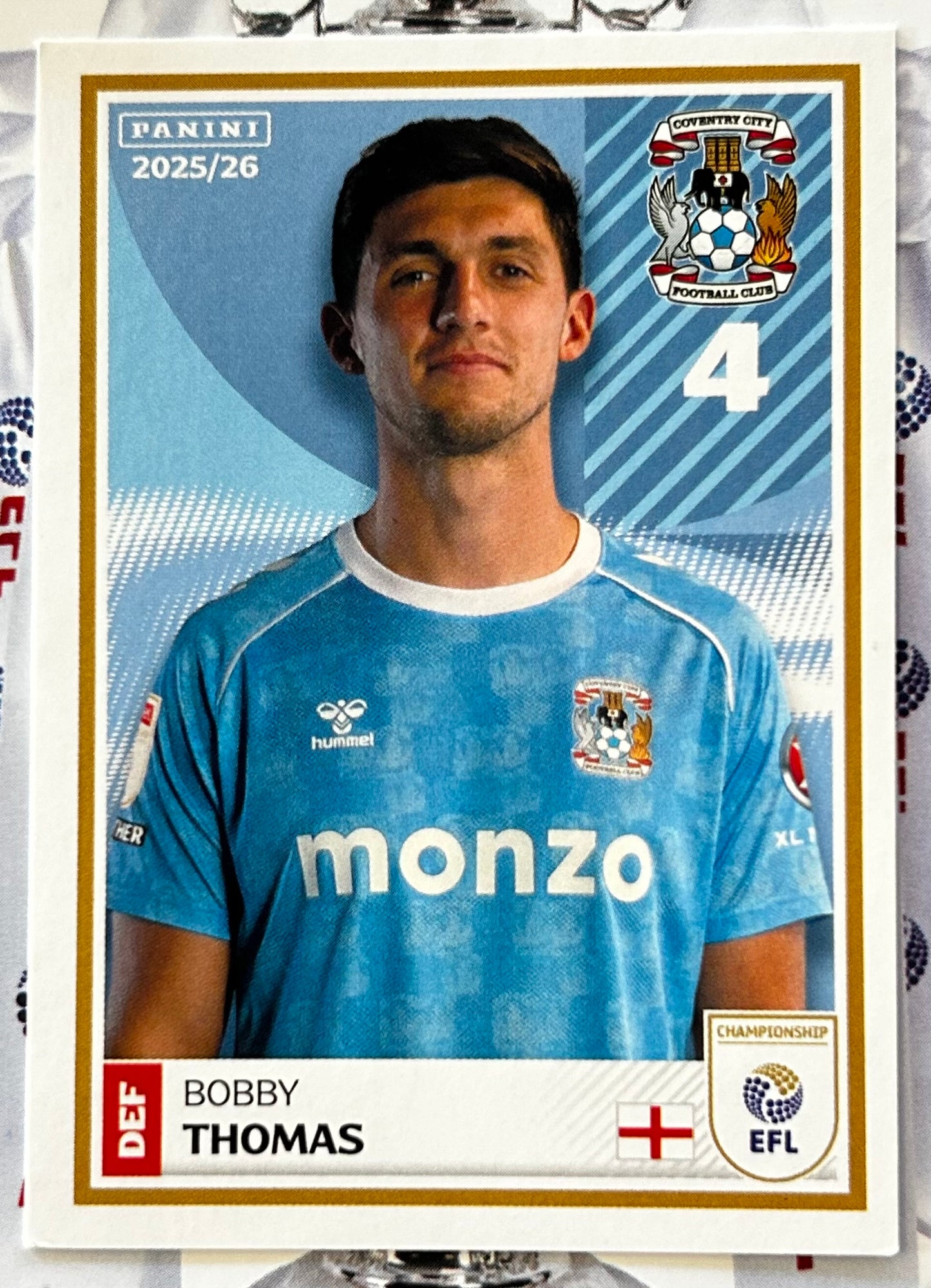 Panini EFL 2025-26 Sticker Collection - Single COVENTRY CITY Stickers (#89 - #106)