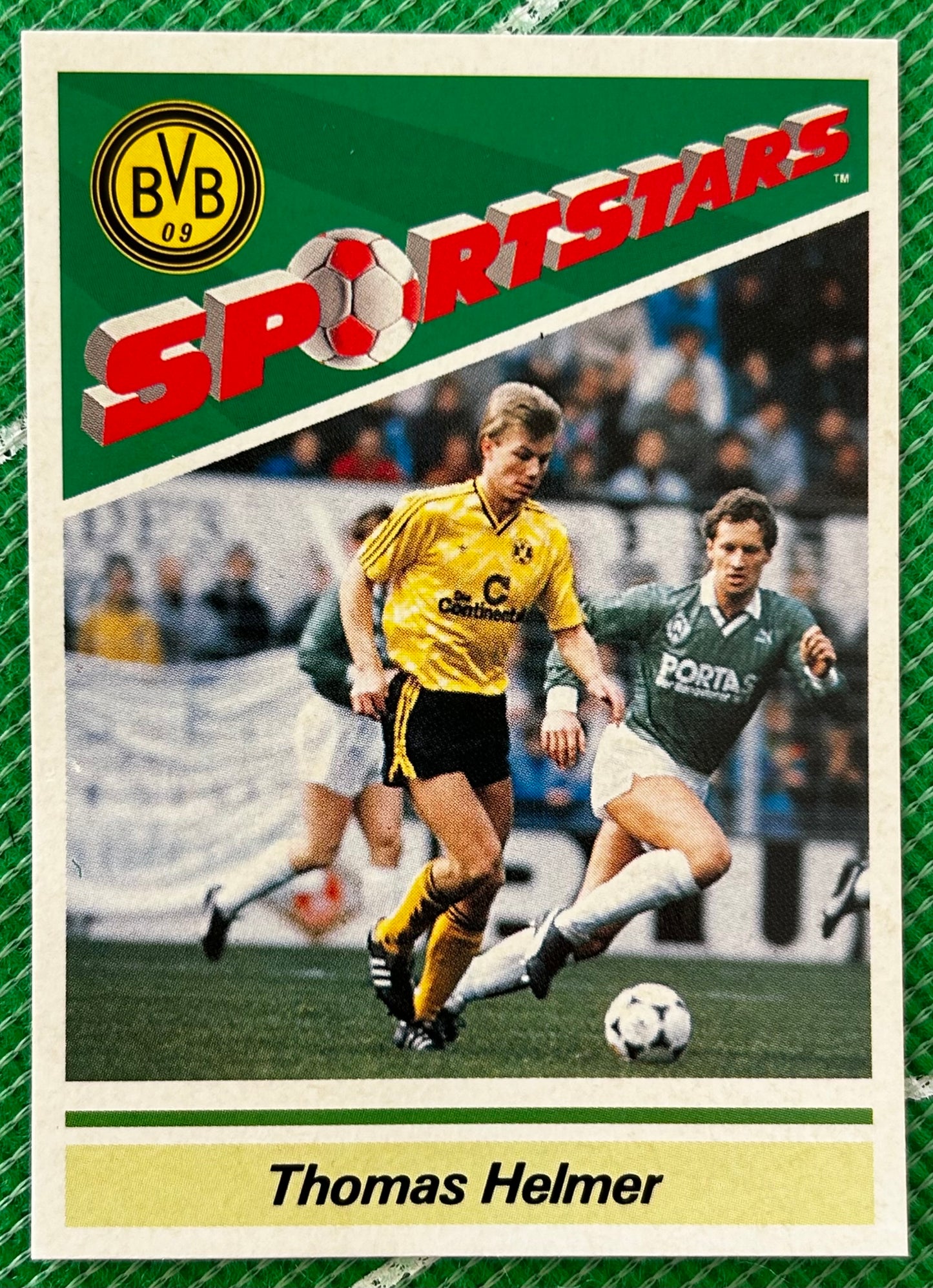 Tonka Sportstars Collector Card - THOMAS HELMER (BORUSSIA DORTMUND) 1989 Release