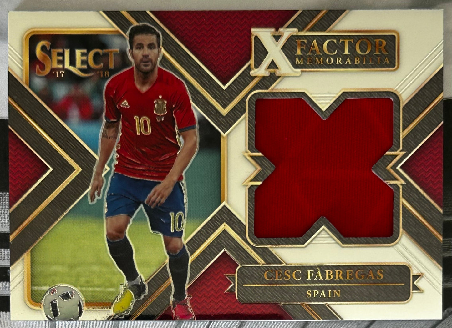 2017-18 Panini Select Soccer - CESC FABREGAS (SPAIN) X-Factor Memorabilia Player-Worn Patch XF-CSC