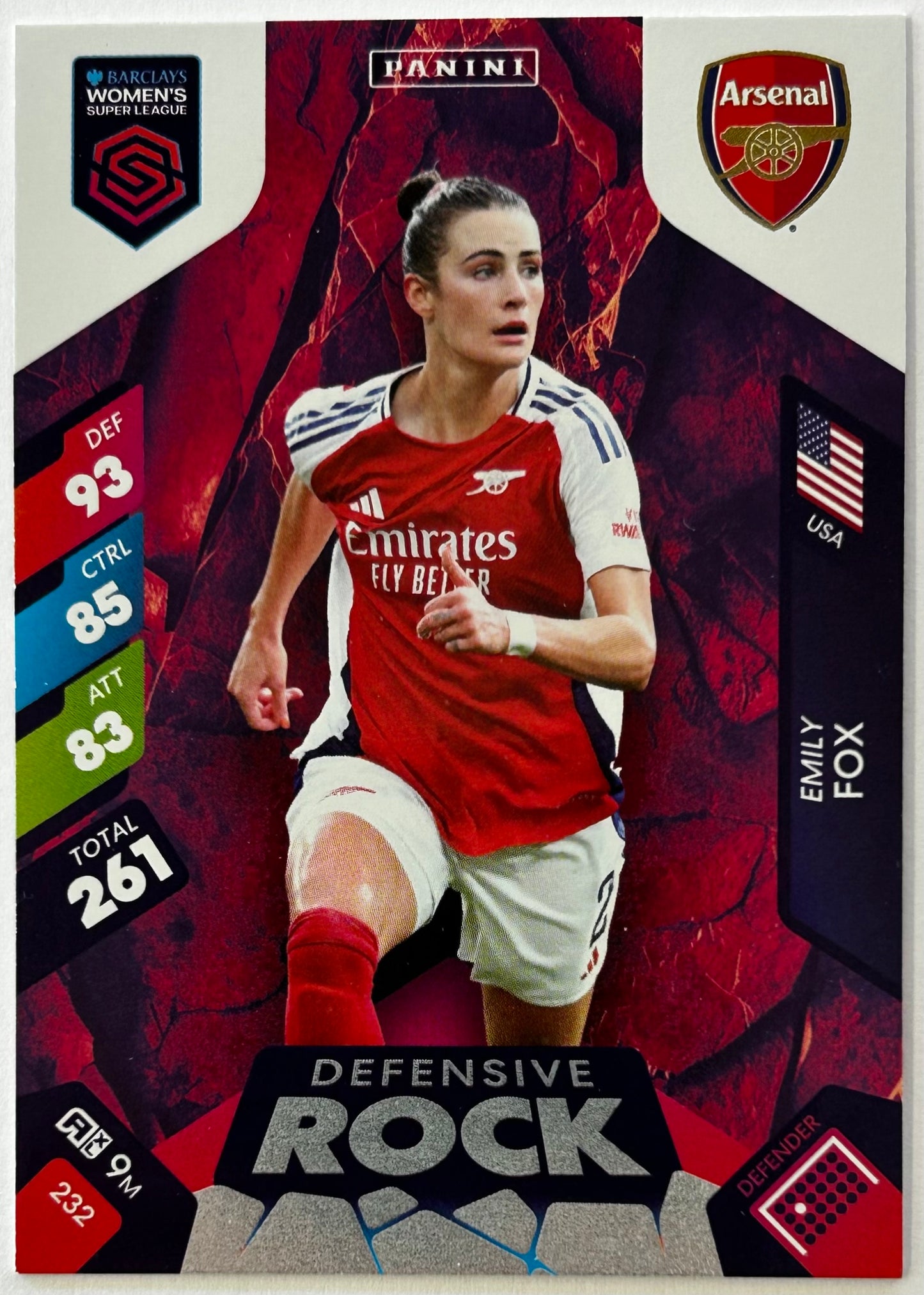 Panini Adrenalyn XL Barclays Women's Super League 2025 - Single DEFENSIVE ROCK Cards (1:4 packets) #232 - #243