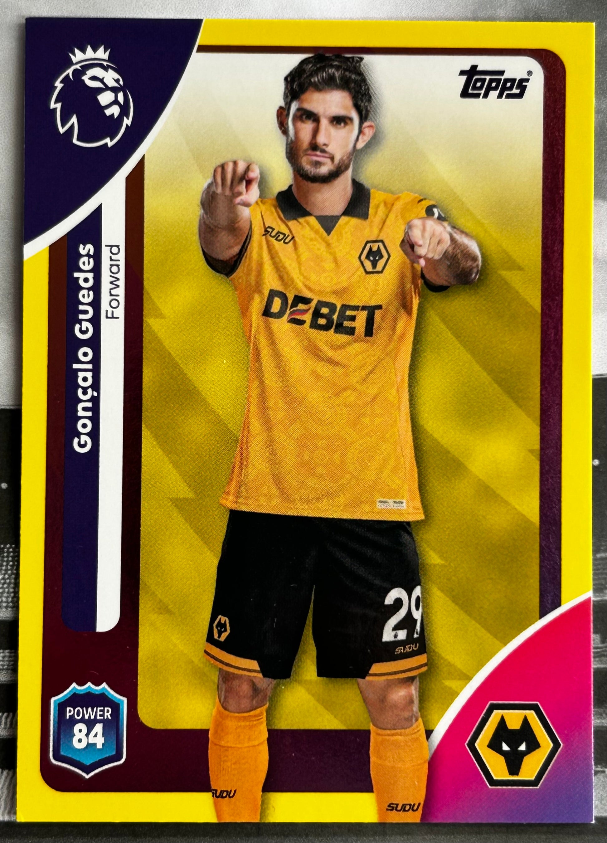 thumbnail image 2 of 2026 Topps Premier League Yellow Parallel Cards – #1-177 – Bruno, Saka, Haaland, Salah – Ungraded 2 of 3