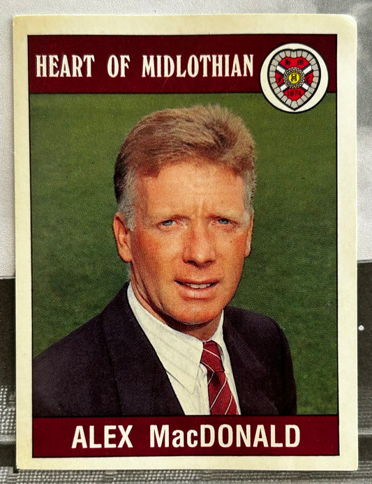 Panini Football 90 Sticker - ALEX McDONALD (HEART OF MIDLOTHIAN) #398