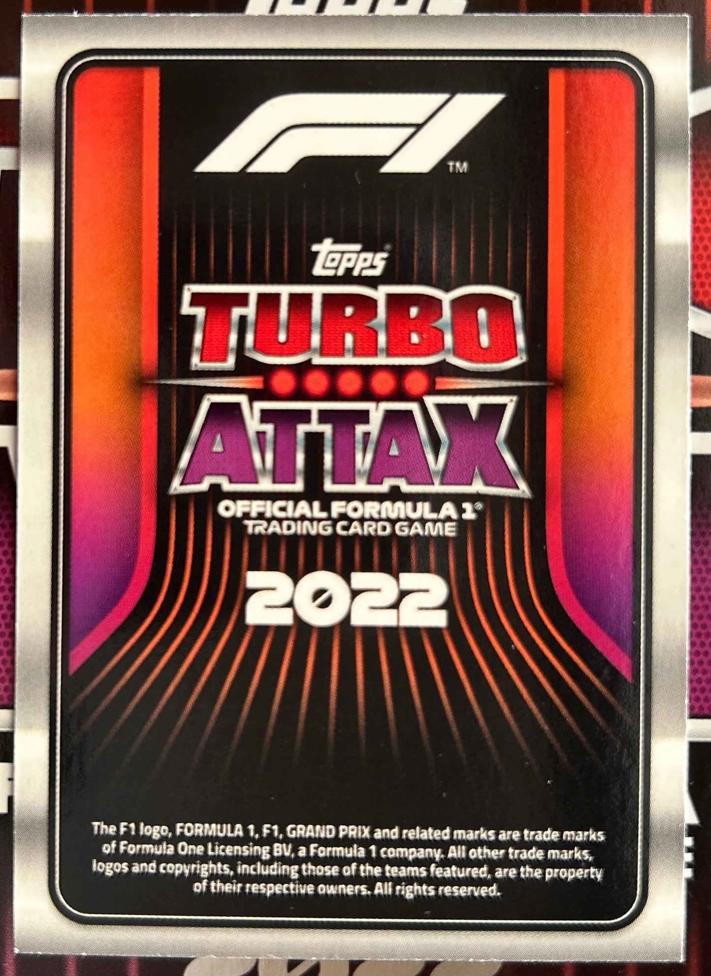 Topps F1 Turbo Attax 2022 - F1 LOGO Gold Limited Edition LE18G