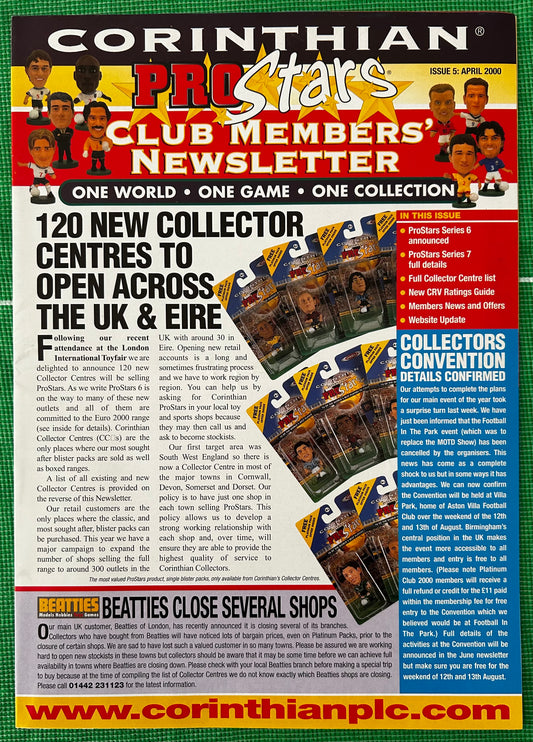 Corinthian ProStars Club Members Newsletter - Issue 5 April 2000