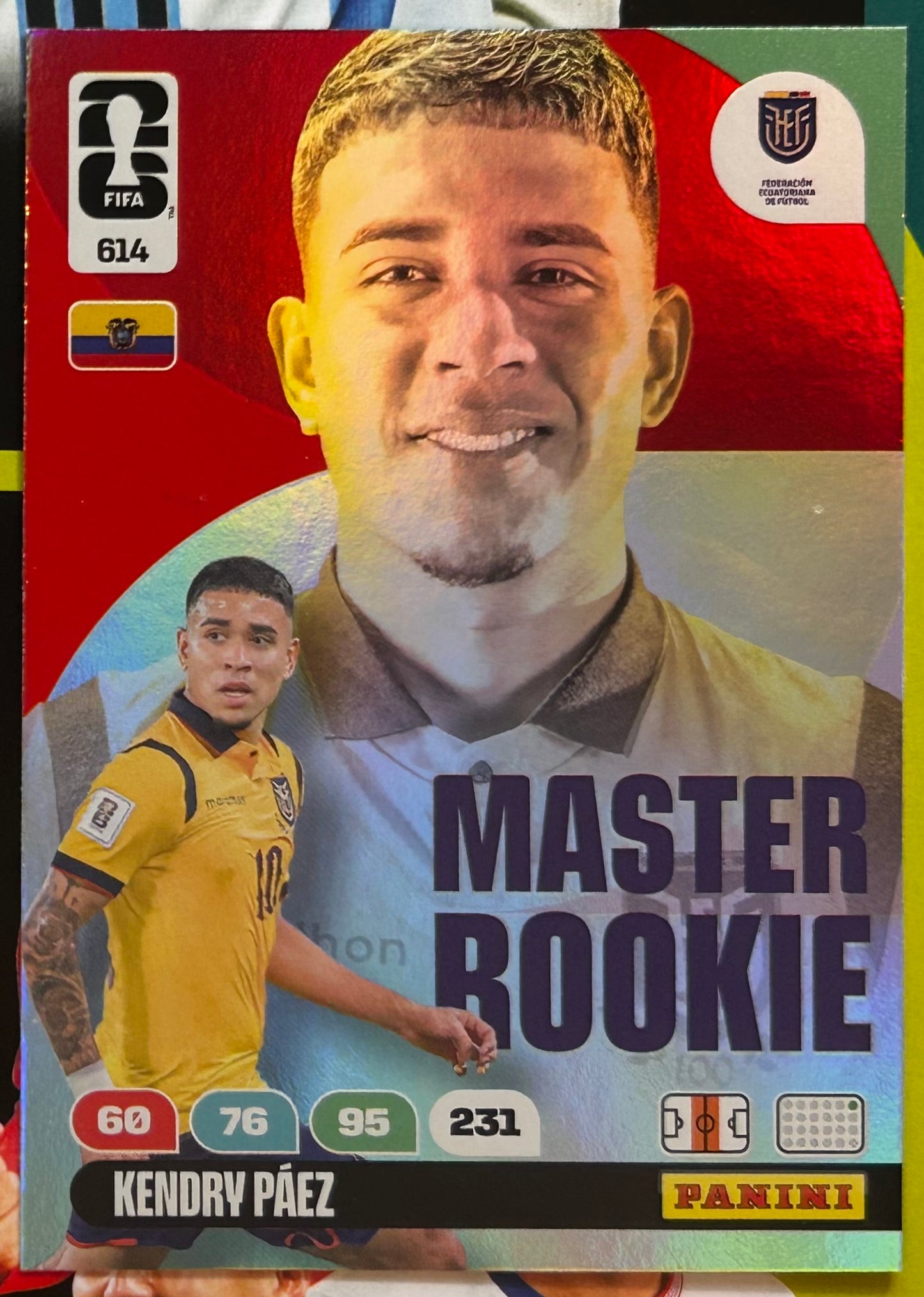 Panini FIFA World Cup 2026 Adrenalyn XL - KENDRY PAEZ (ECUADOR) Master Rookie #614