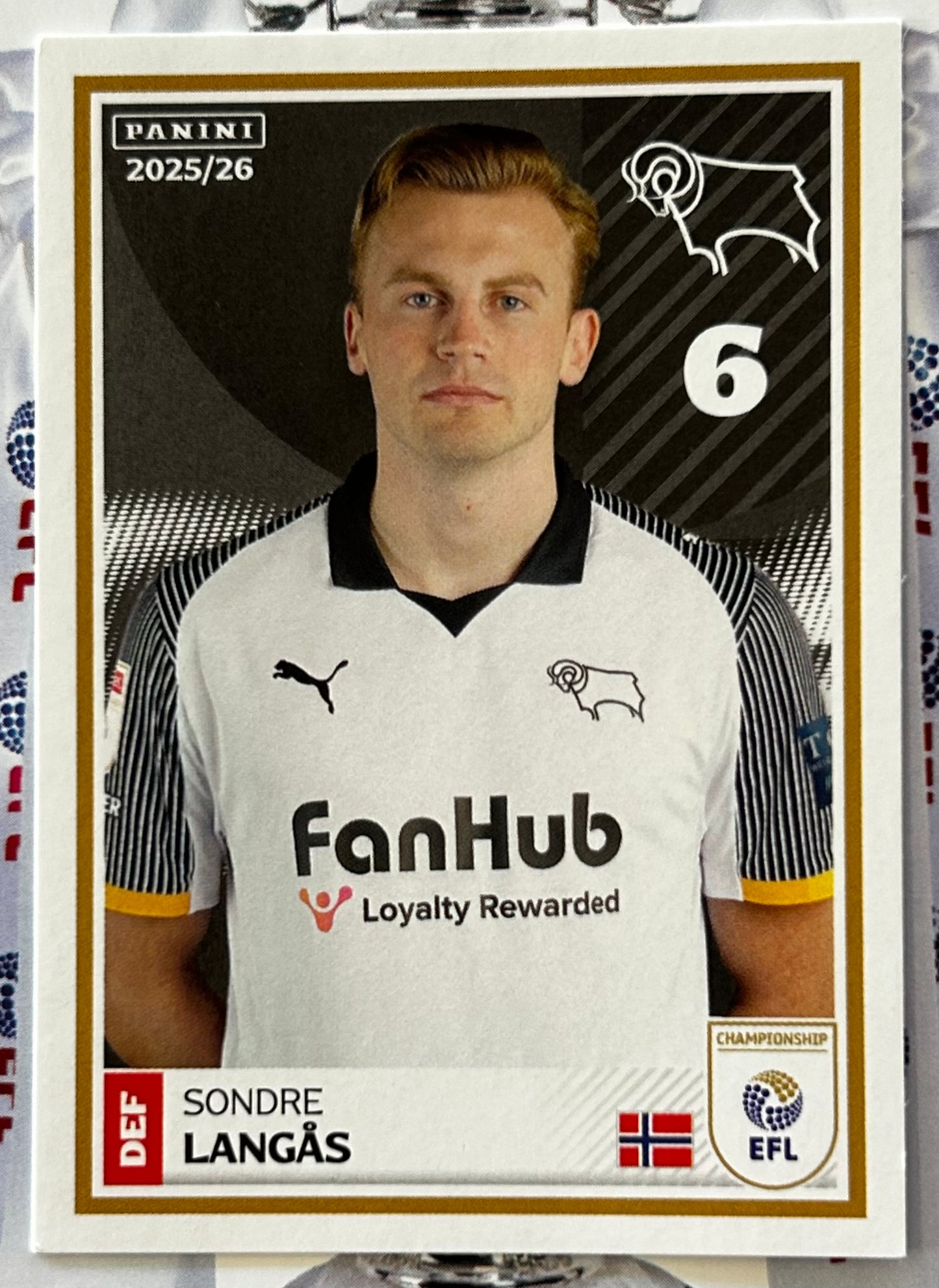 Panini EFL 2025-26 Sticker Collection - Single DERBY COUNTY Stickers (#107 - #124)