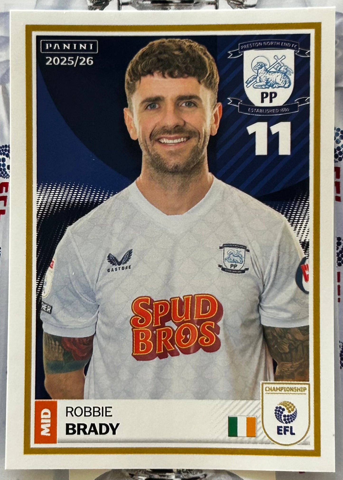 Panini EFL 2025-26 Sticker Collection - Single PRESTON NORTH END Stickers (#293 - #310)