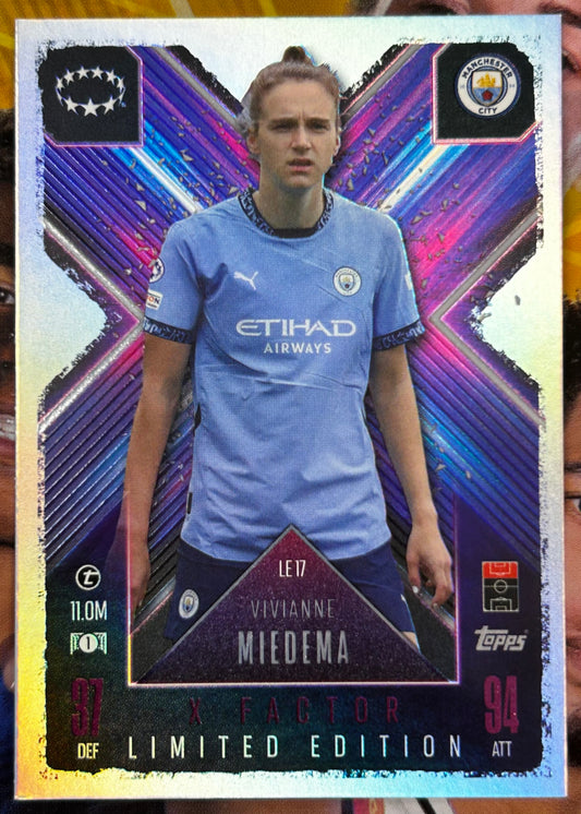 Topps 2024-25 Match Attax Extra UEFA - VIVIANNE MIEDEMA (MAN CITY) X Factor Limited Edition #LE17