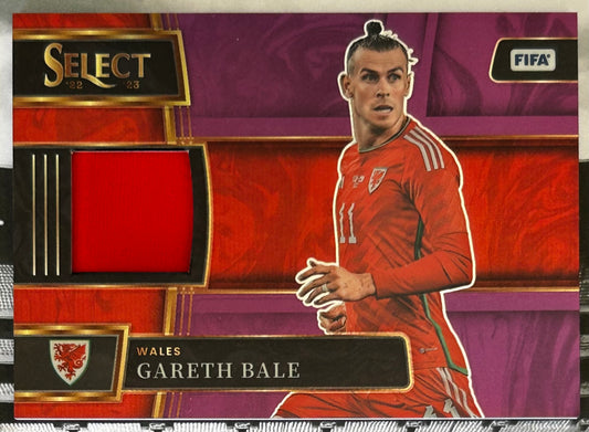 2022-23 Panini Select FIFA Soccer - GARETH BALE (WALES) Player-Worn Patch Purple Prizm #SM-GBE /49 *See Condition Note*