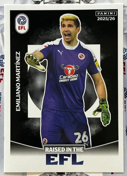 Panini EFL 2025-26 Sticker Collection - EMILIANO MARTINEZ (READING) Raised in the EFL #686