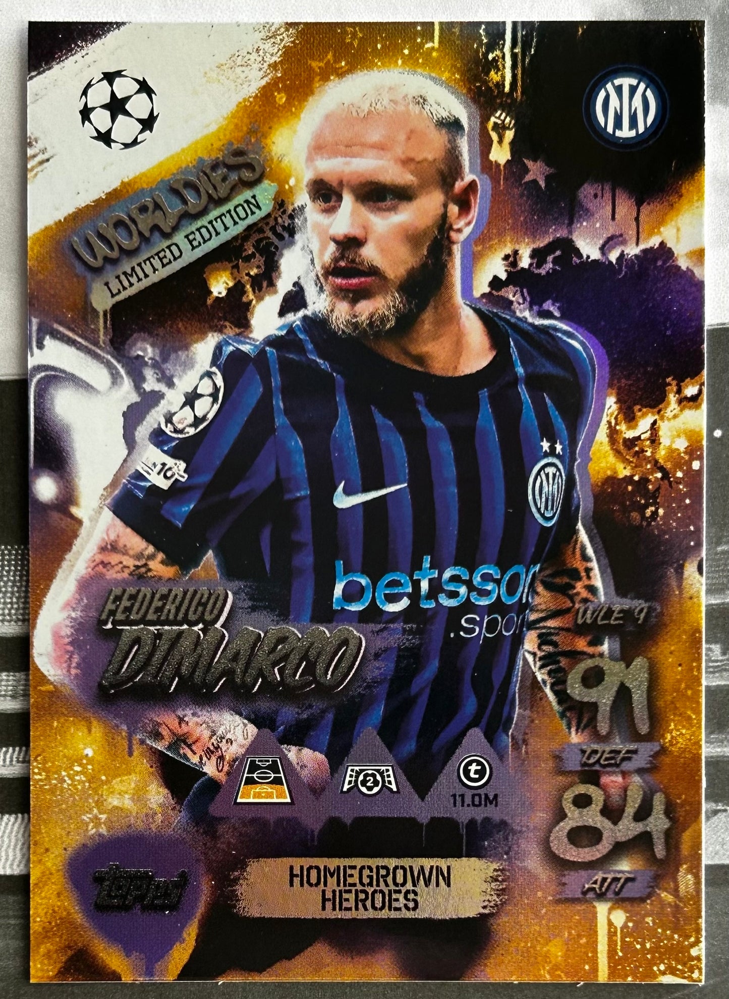 2025-26 Topps UCC Match Attax - FEDERICO DIMARCO (INTER MILAN) Worldies Limited Edition WLE9