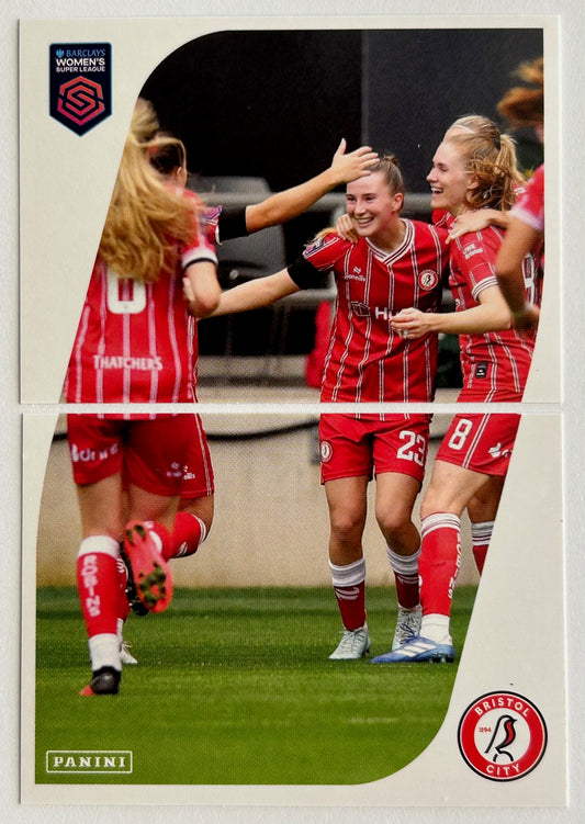 Panini Barclays Women's Super League 2024 - BRISTOL CITY TEAM TRIUMPH Stickers #296 & #297