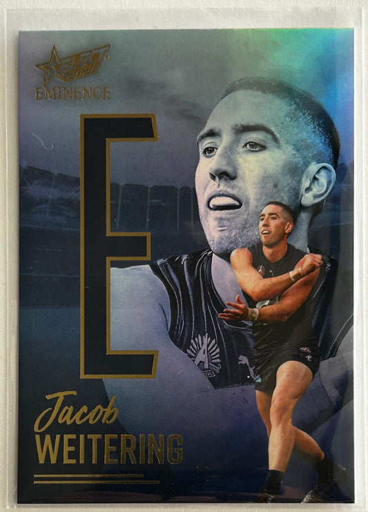 2025 AFL Select Eminence - JACOB WEITERING (CARLTON) Nameplate Gold 'E' /115 NG128