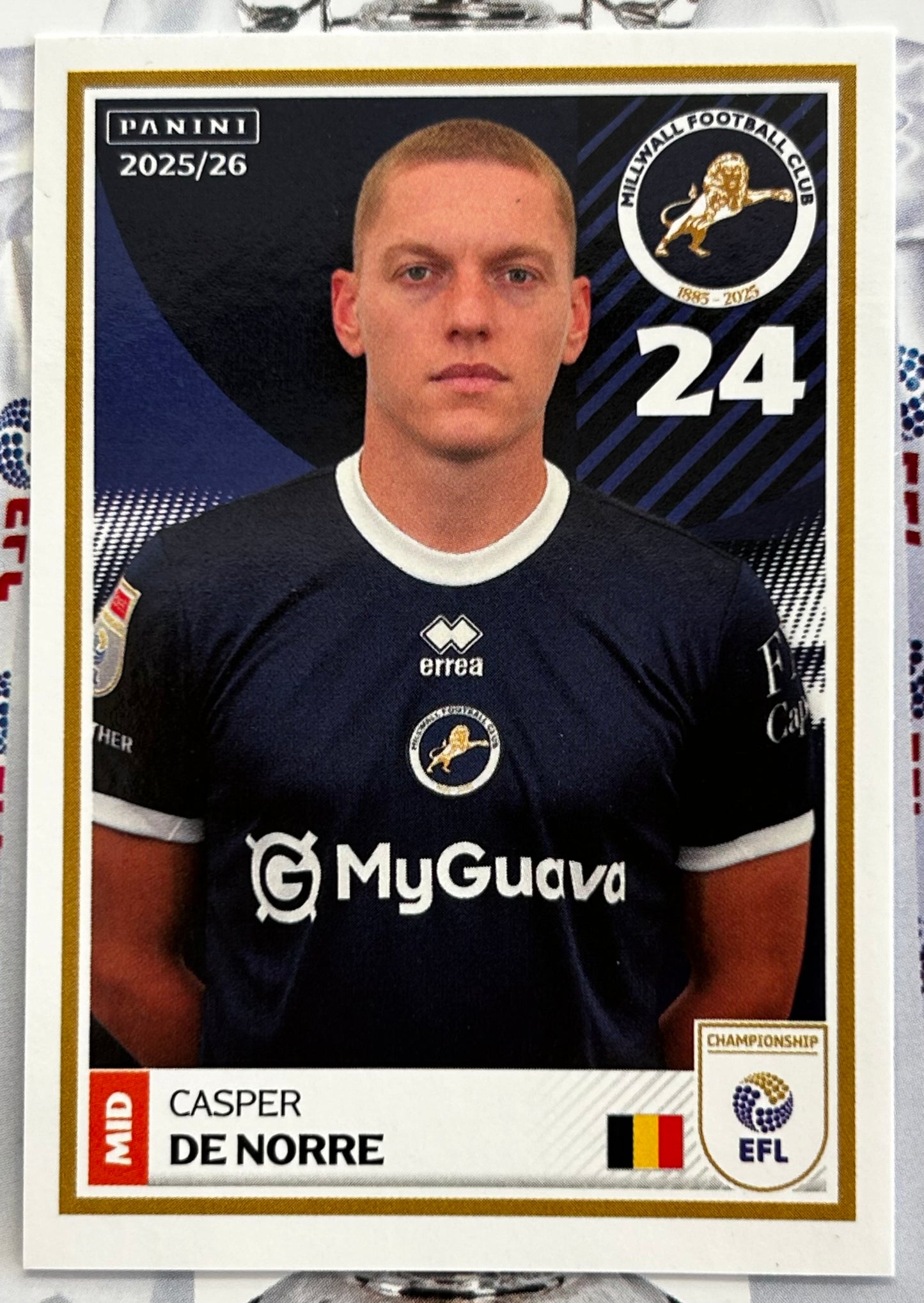 Panini EFL 2025-26 Sticker Collection - Single MILLWALL Stickers (#197 - #214)