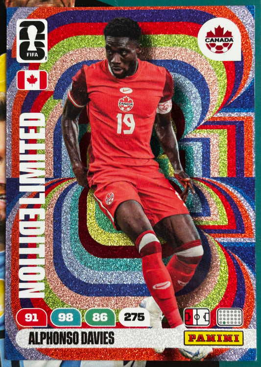 Panini FIFA World Cup 2026 Adrenalyn XL - ALPHONSO DAVIES (CANADA) Limited Edition