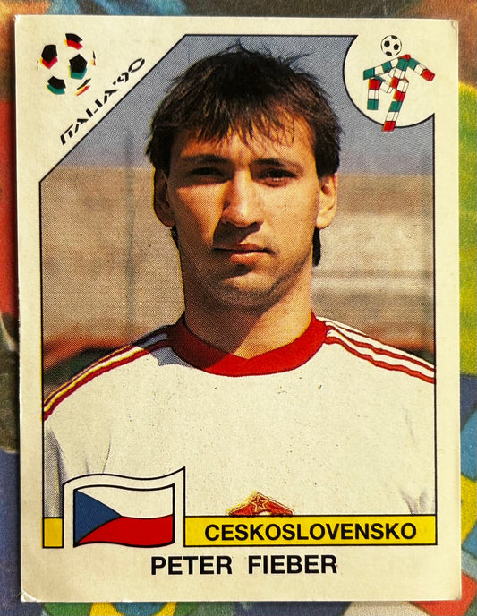 Panini FIFA World Cup Italia 90 Sticker - PETER FIEBER (CZECHOSLOVAKIA) #85