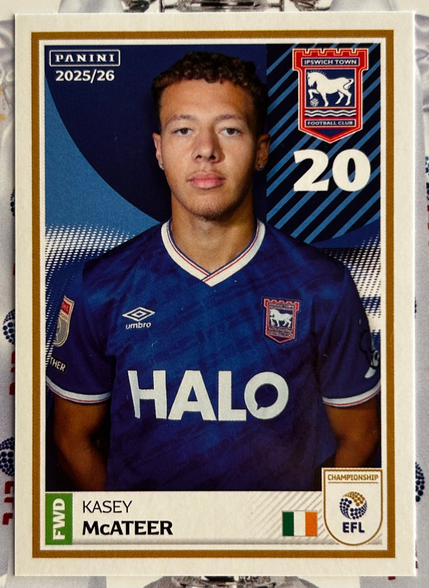 Panini EFL 2025-26 Sticker Collection - Single IPSWICH TOWN Stickers (#143 - #160)
