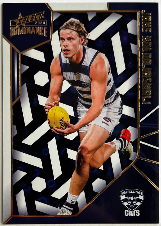 2020 AFL Select Dominance - JAKE KOLODJASHNIJ (GEELONG CATS) Holographic Parallel HP79 /350
